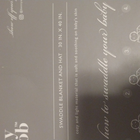 NEW Betty and Bob 2 pc Swaddle Blanket and Hat - Picture 9 of 11